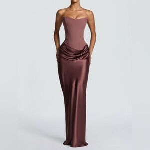 BABYBOO MAGGIE MAXI DRESS - DUSTY ROSE